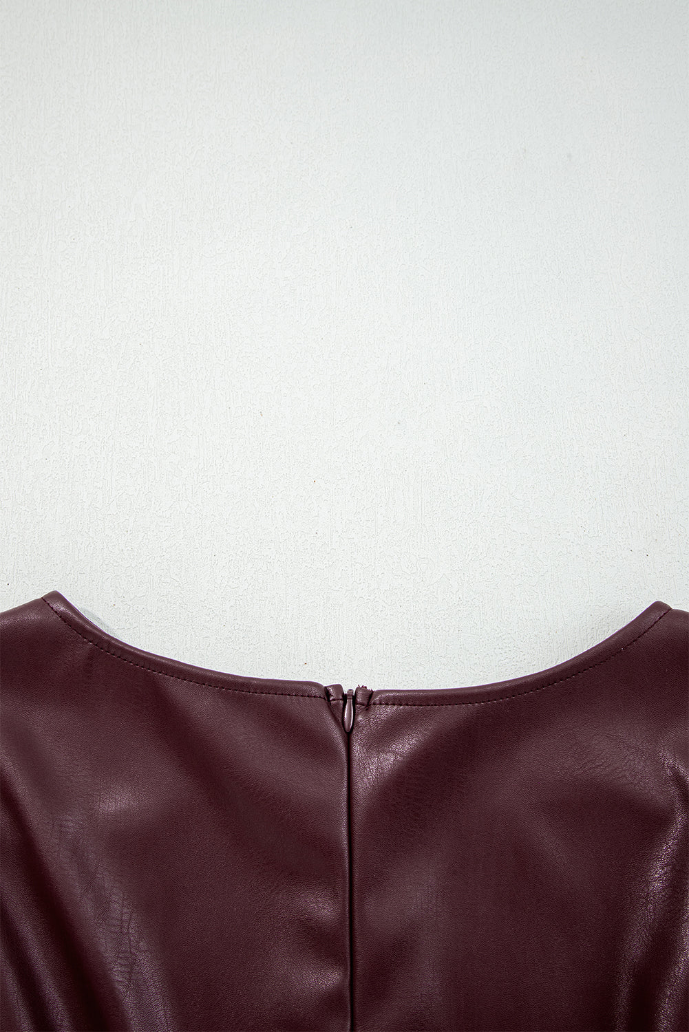 Black Vegan Leather Sleeveless Mini Dress