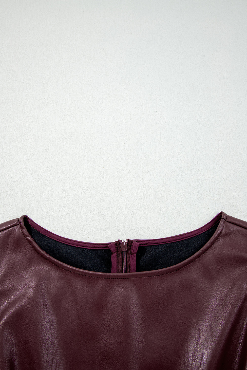 Black Vegan Leather Sleeveless Mini Dress